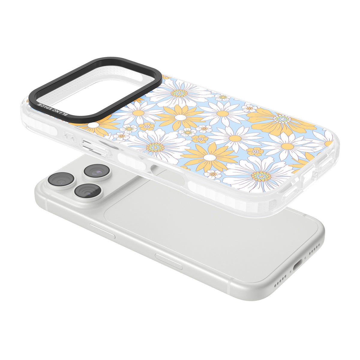 Summers Day Flower Mix iPhone 18 Pro Impact Clear Phone Case angled