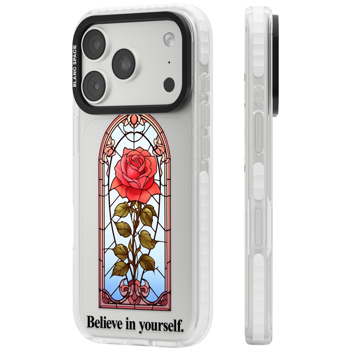 Believe In Yourself iPhone 18 Pro Impact Clear Phone Case side