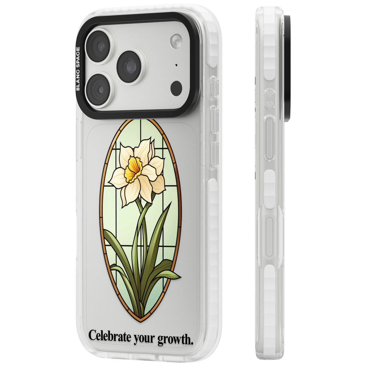 Celebrate Your Growth iPhone 18 Pro Impact Clear Phone Case side