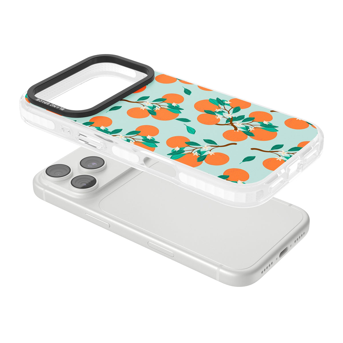 Orange Grove iPhone 18 Pro Impact Clear Phone Case angled