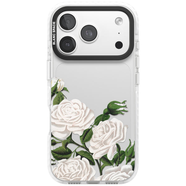 White Vintage Painted Flowers