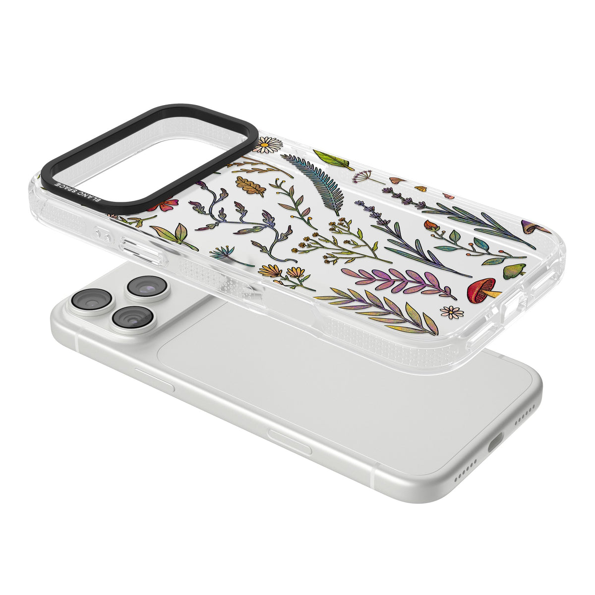 Autumn Wildflowers iPhone 18 Pro Max Impact Air Clear Phone Case angled