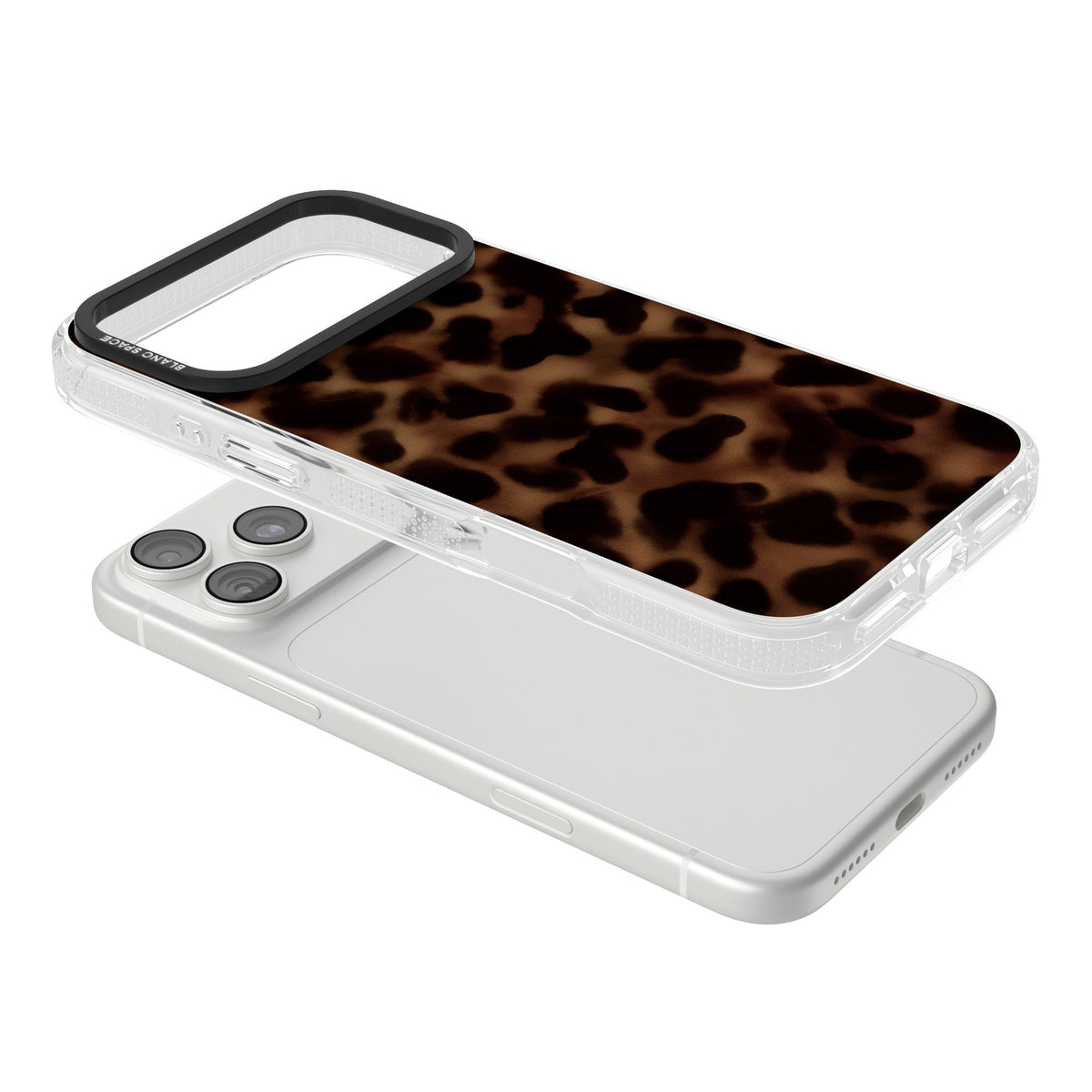 Dark Tortoise Shell old money iPhone case featuring a dark tortoiseshell pattern with amber and black animal print tones iPhone 18 Pro Max Impact Air Phone Case angled