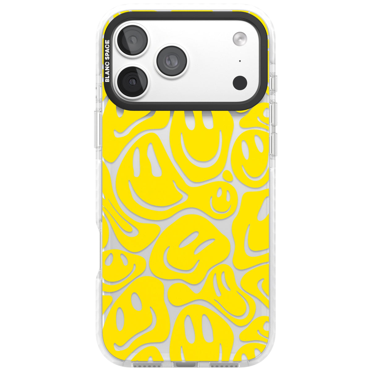 Yellow Acid Faces iPhone 18 Pro Max Impact Clear Phone Case front