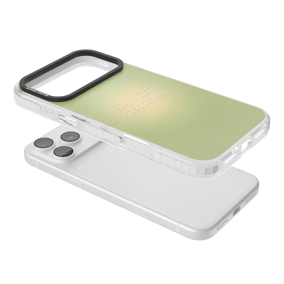 Seeds of Positivity iPhone 18 Pro Max Impact Clear Phone Case angled