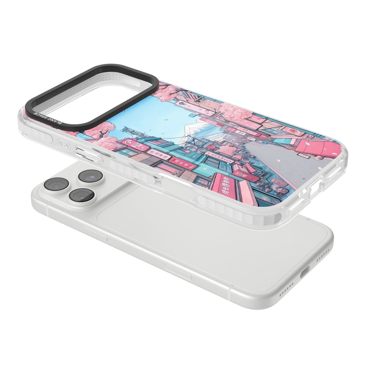 Sakura Lane iPhone 18 Pro Max Impact Clear Phone Case angled
