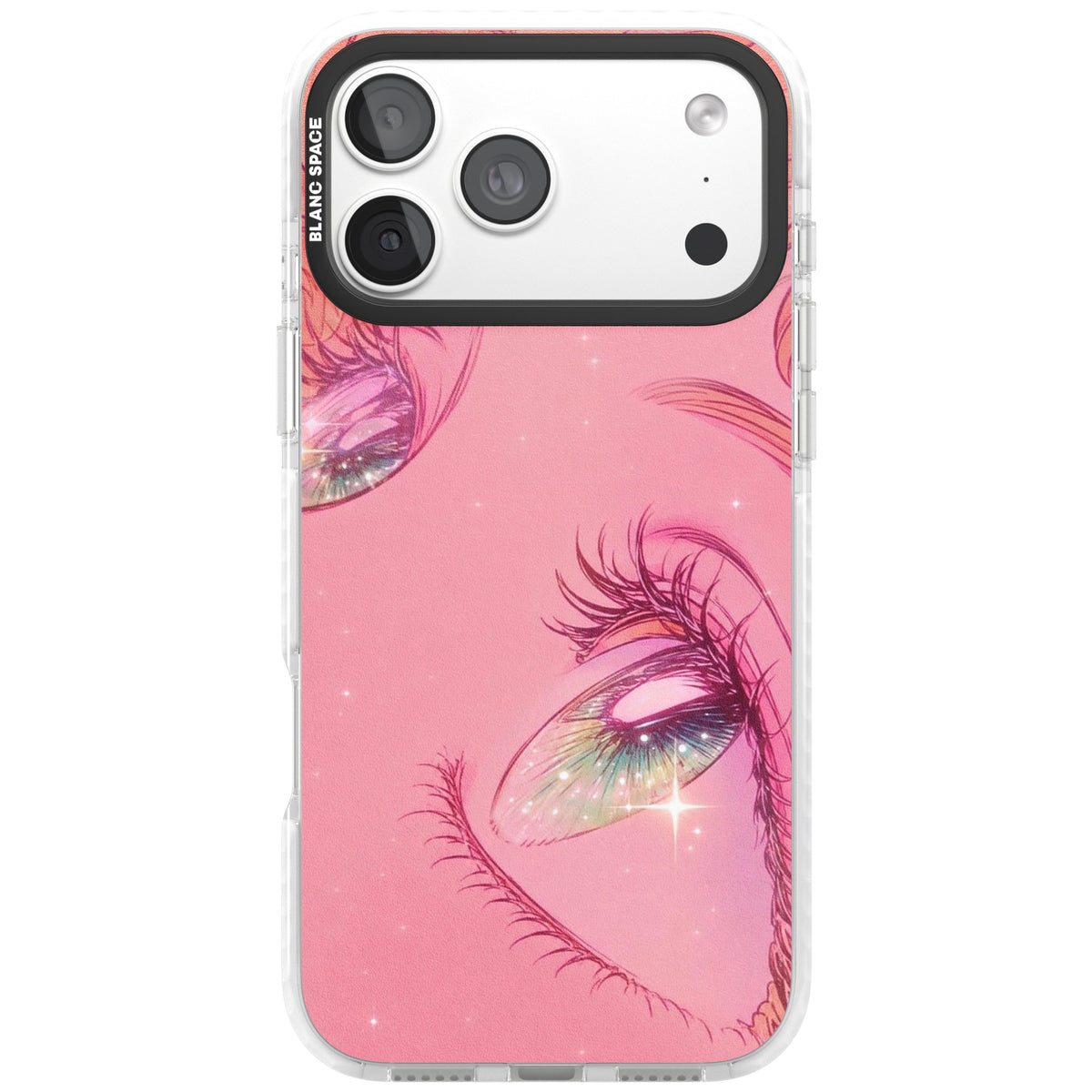 Pink Ethereal Gaze iPhone 18 Pro Max Impact Clear Phone Case front