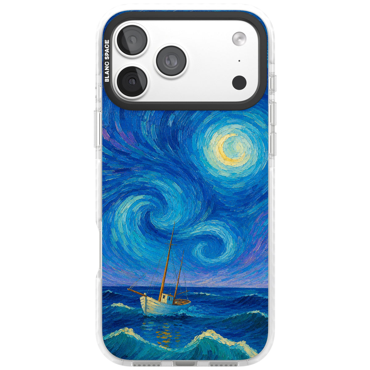 Moonlit Tide iPhone 18 Pro Max Impact Clear Phone Case front