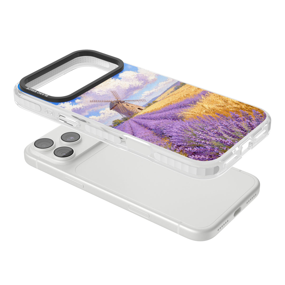 Lavender Mill iPhone 18 Pro Max Impact Clear Phone Case angled