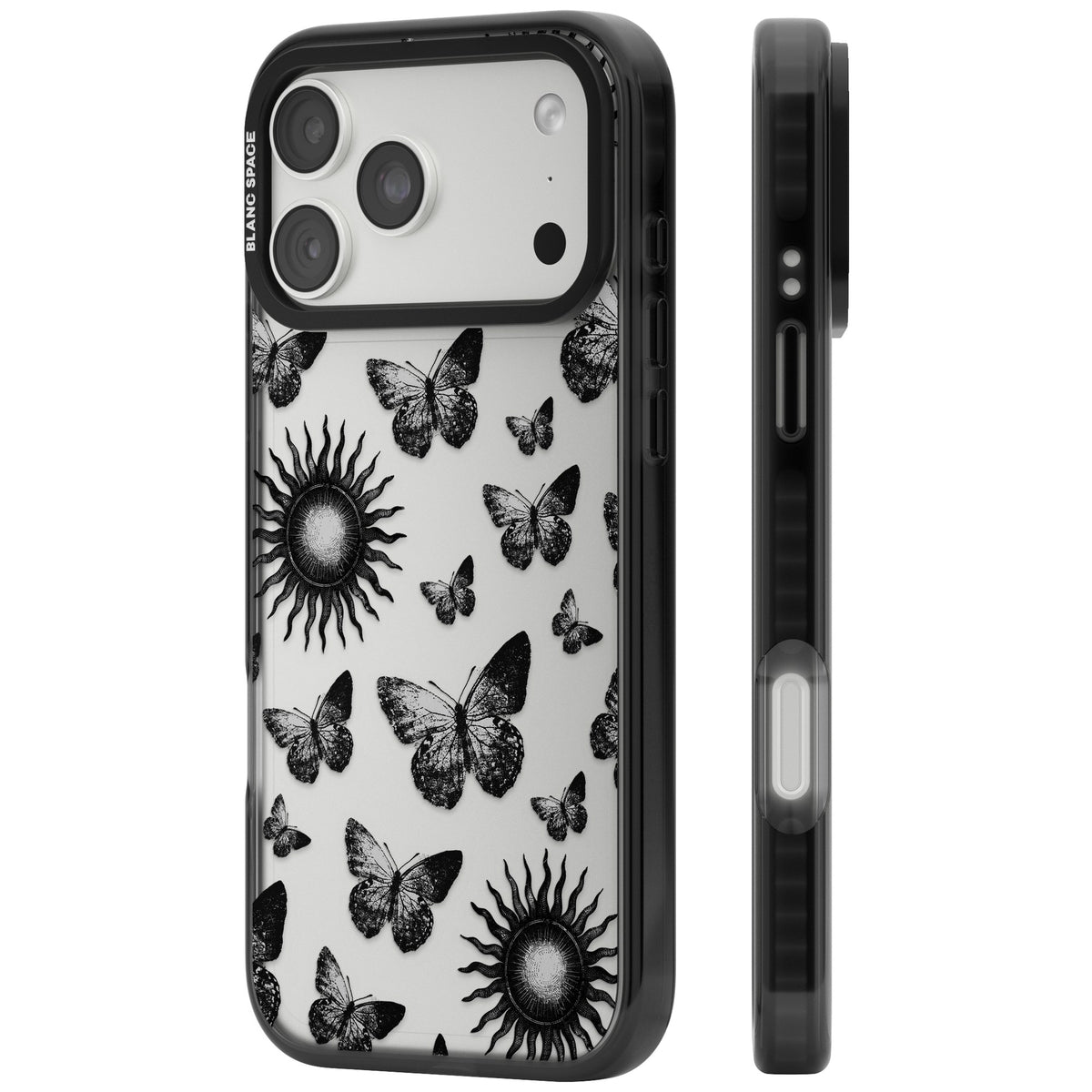 Butterflies Suns iPhone 18 Pro Max Impact Black Phone Case side