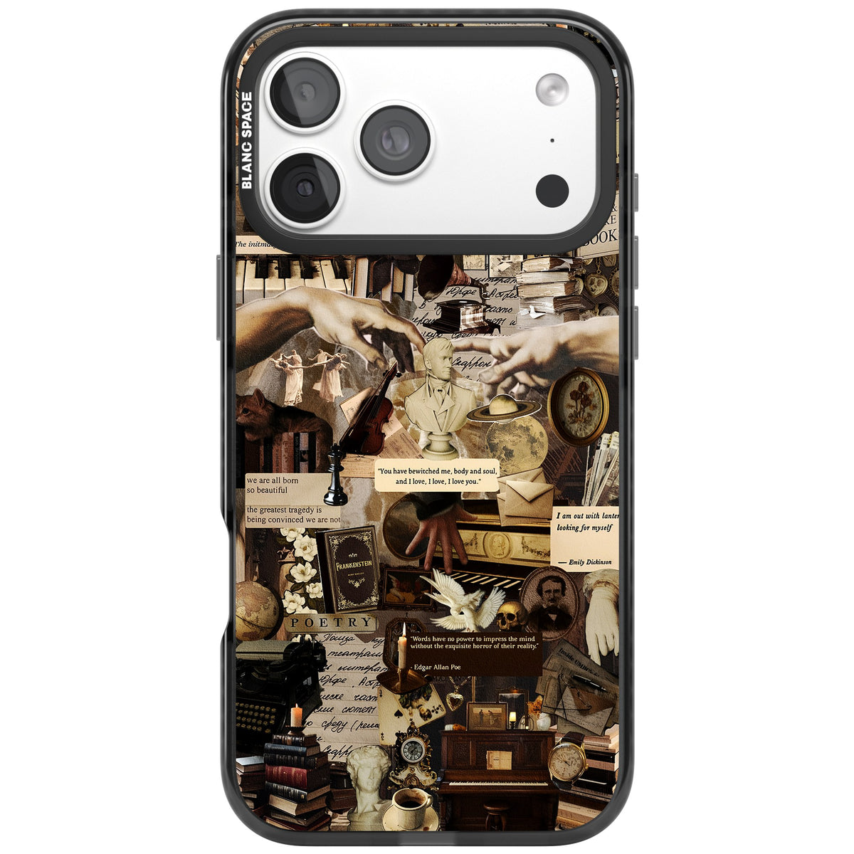 Antique Collage iPhone 18 Pro Max Impact Black Phone Case front