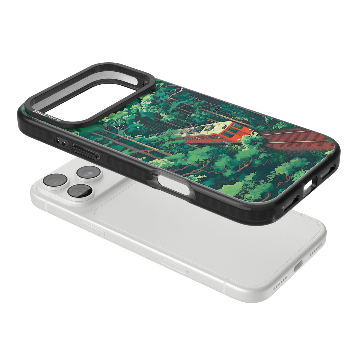Railway In Toyama iPhone 18 Pro Max Impact Black Phone Case angled