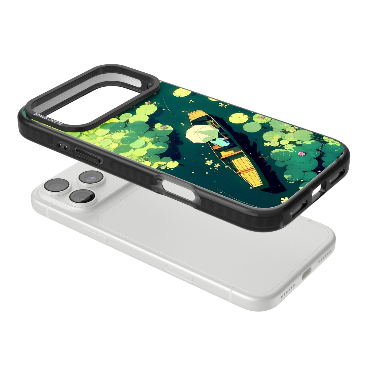 Jade Waters iPhone 18 Pro Max Impact Black Phone Case angled