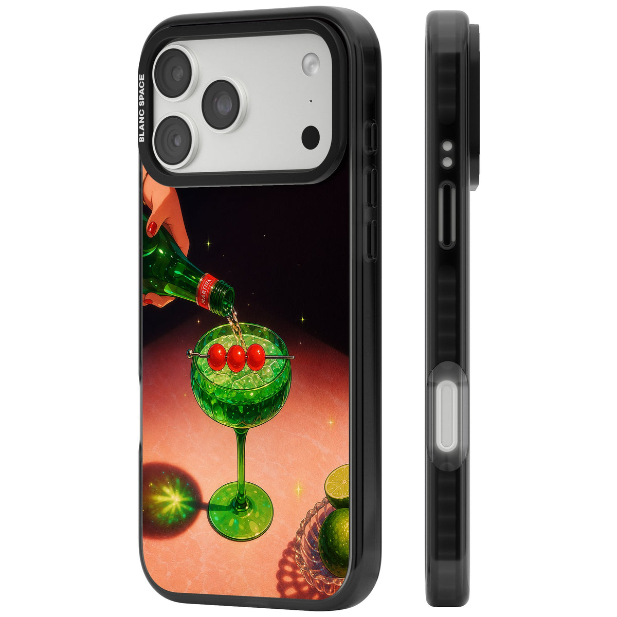 Absinthe Hour iPhone 18 Pro Max Impact Black Phone Case side