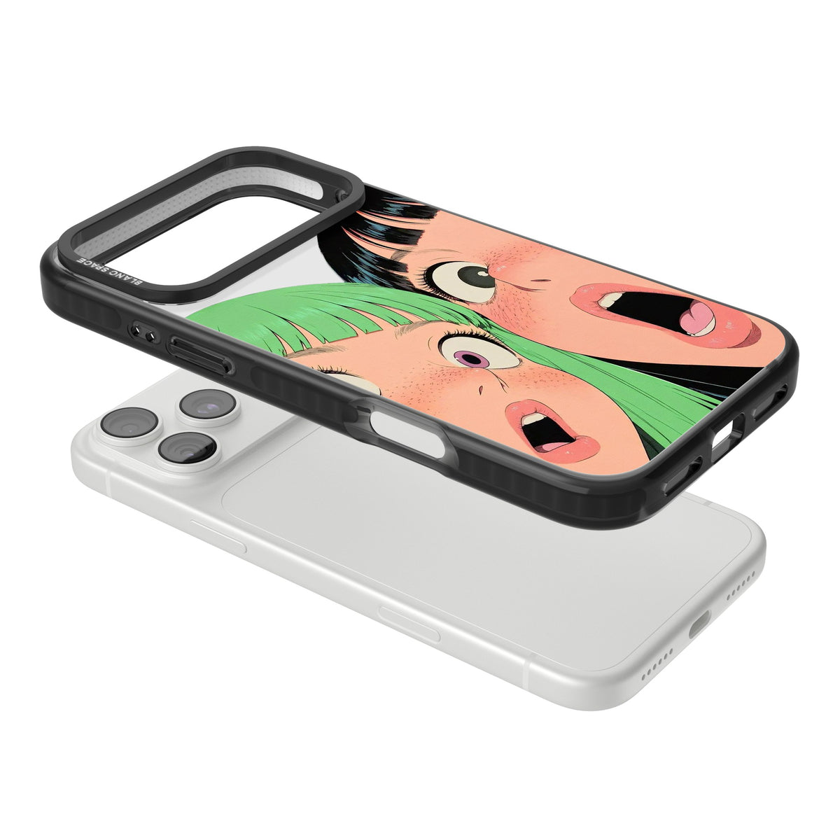 Gasp iPhone 18 Pro Max Impact Black Phone Case angled