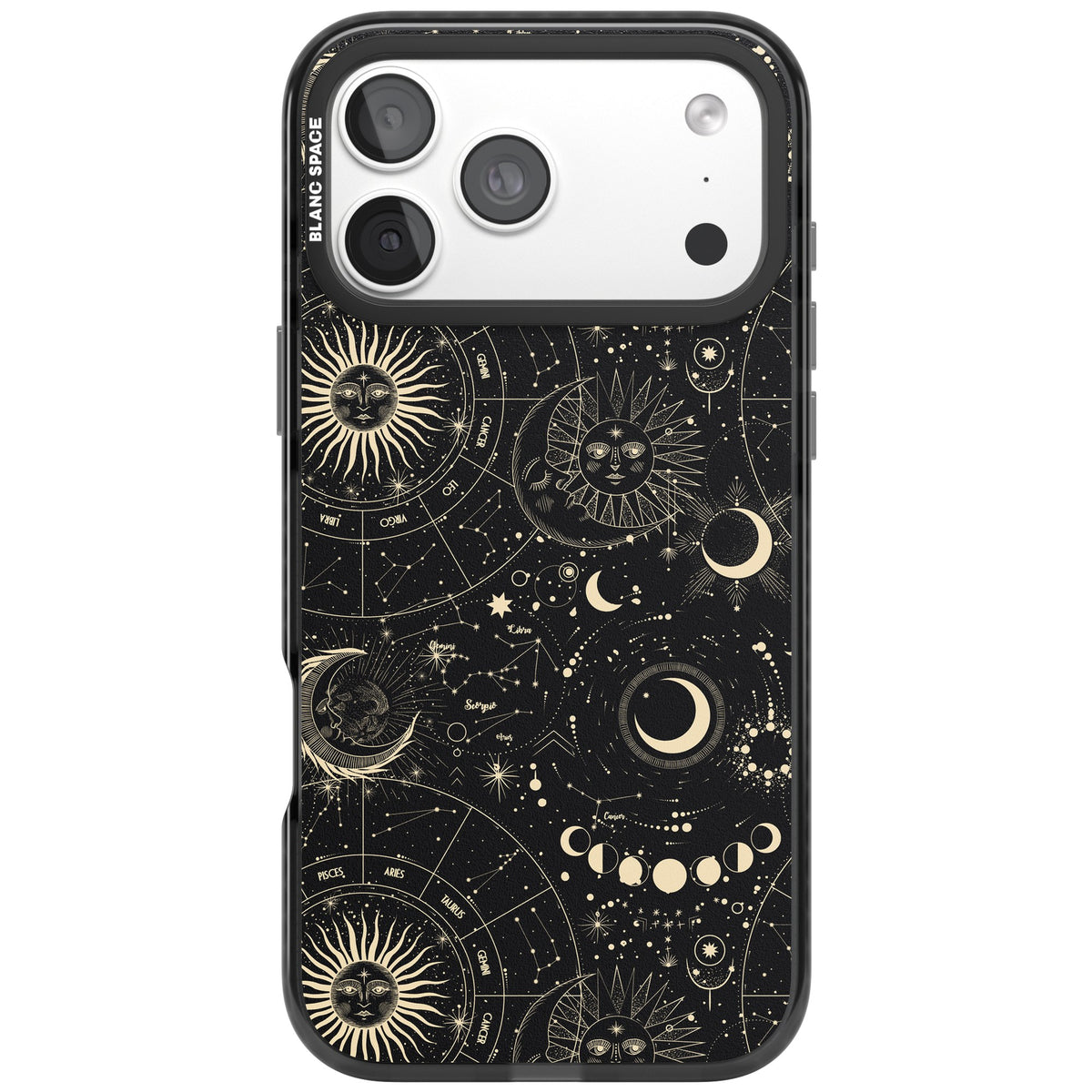 Celestial Cipher iPhone 18 Pro Max Impact Black Phone Case front