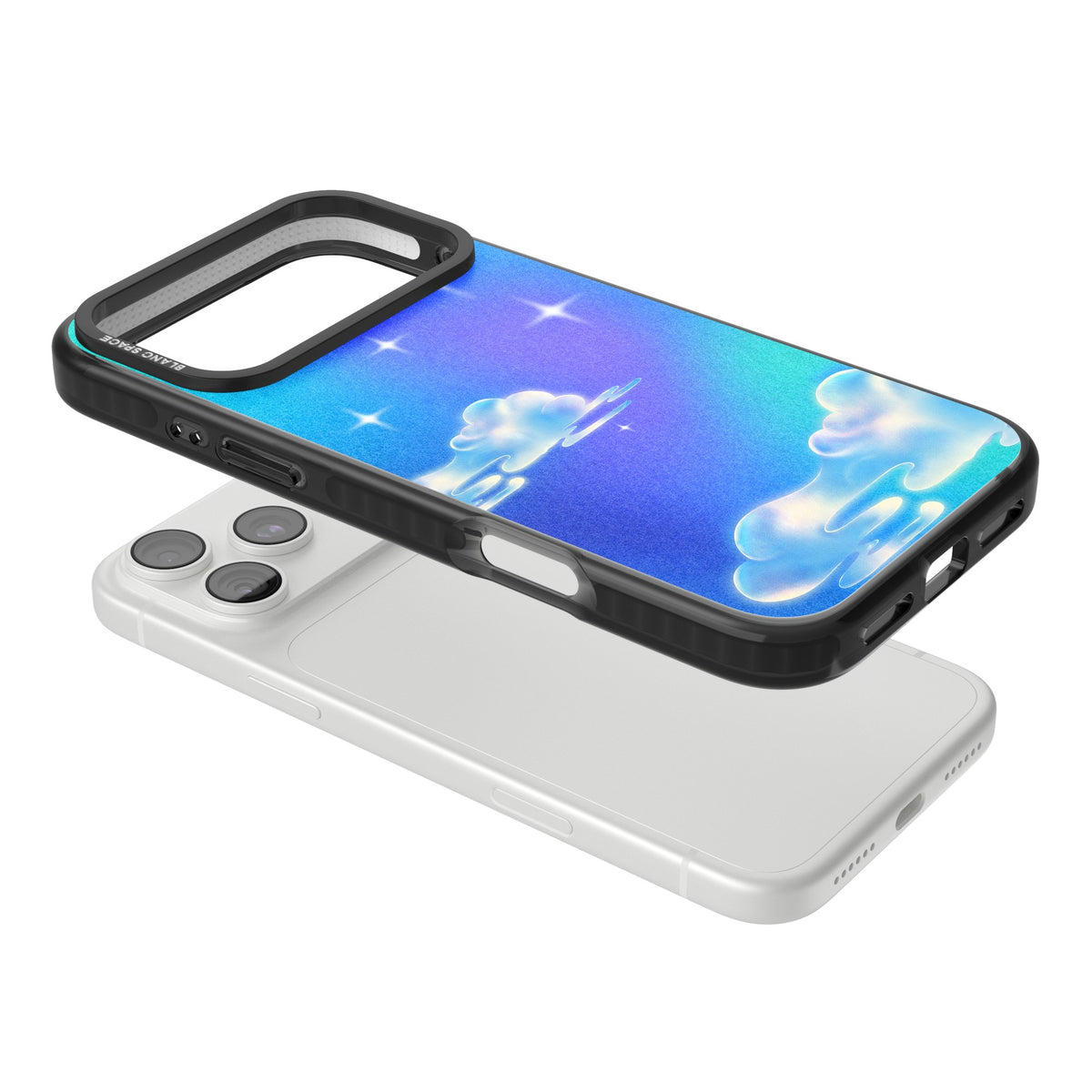 Aurora iPhone 18 Pro Max Impact Black Phone Case angled