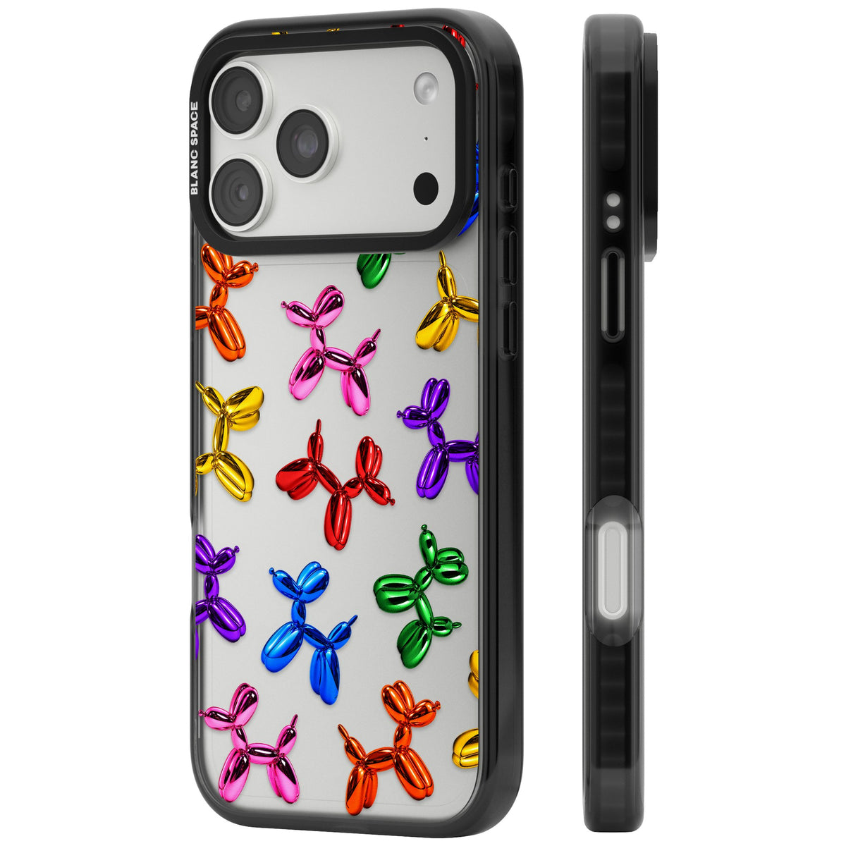 Balloon Dogs iPhone 18 Pro Max Impact Black Phone Case side