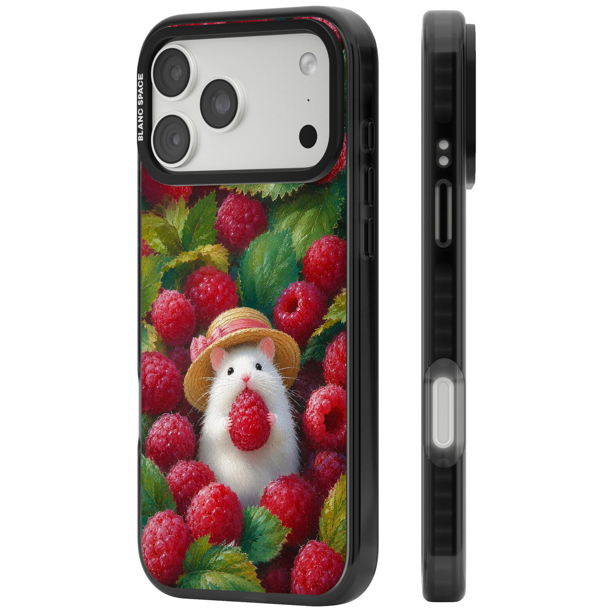 Berry Forager iPhone 18 Pro Max Impact Black Phone Case side