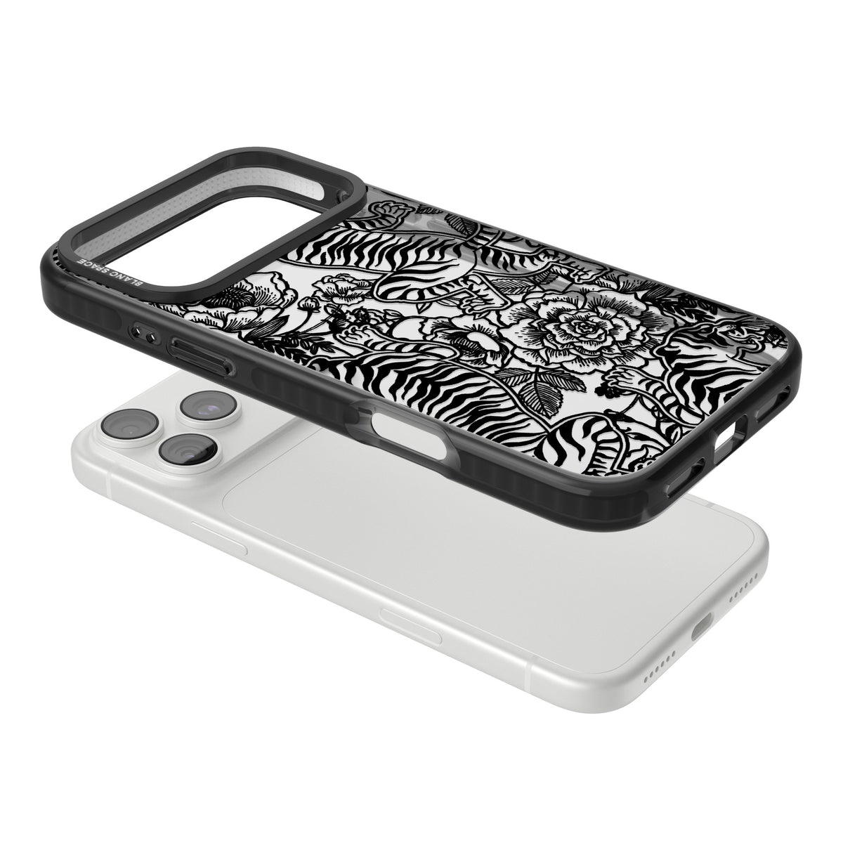 Tiger Dynasty iPhone 18 Pro Max Impact Black Phone Case angled