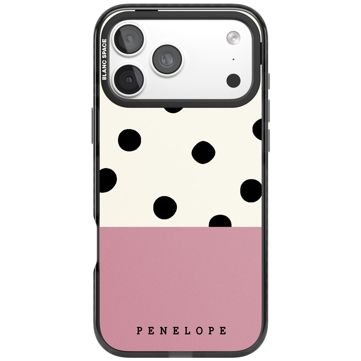 Penelope's Dots iPhone 18 Pro Max Impact Black Phone Case front