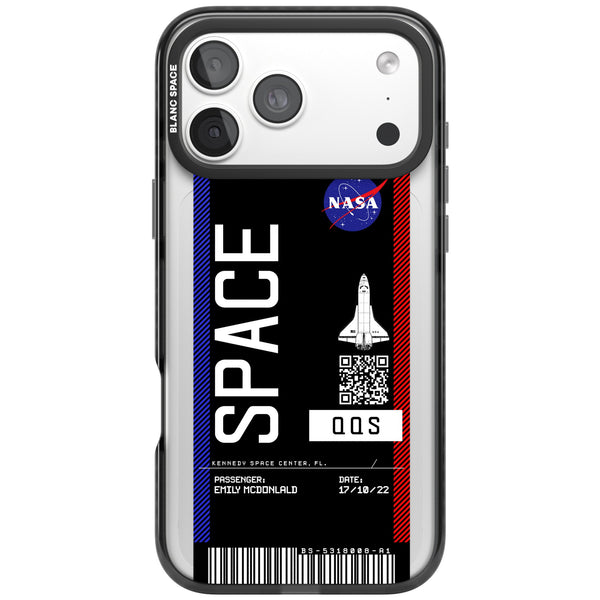 Personalised Nasa Boarding Pass (Dark)