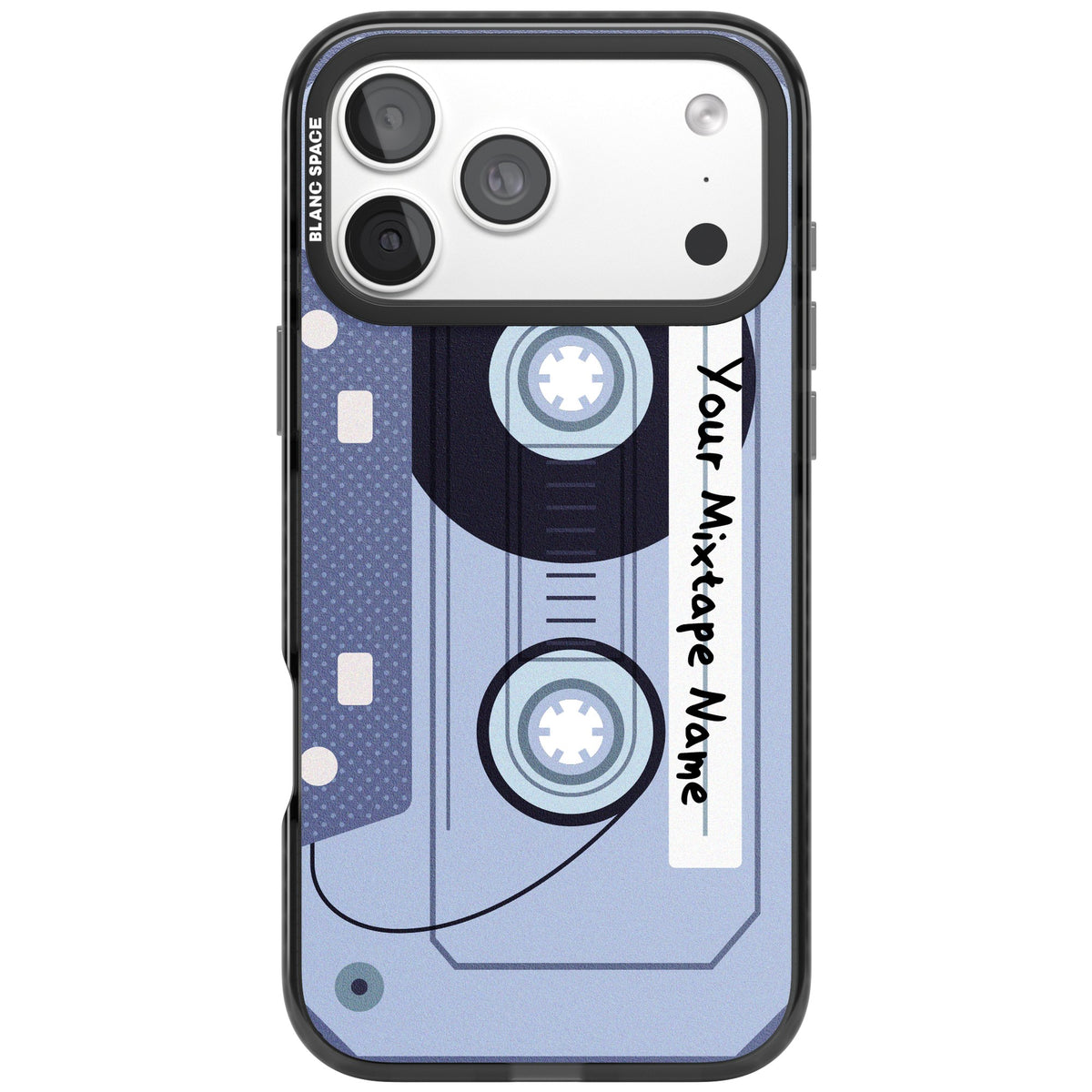 Personalised Retro Mixtape Industrial iPhone 18 Pro Max Impact Black Phone Case front