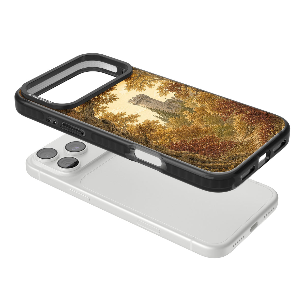 Autumn Keep iPhone 18 Pro Max Impact Black Phone Case angled