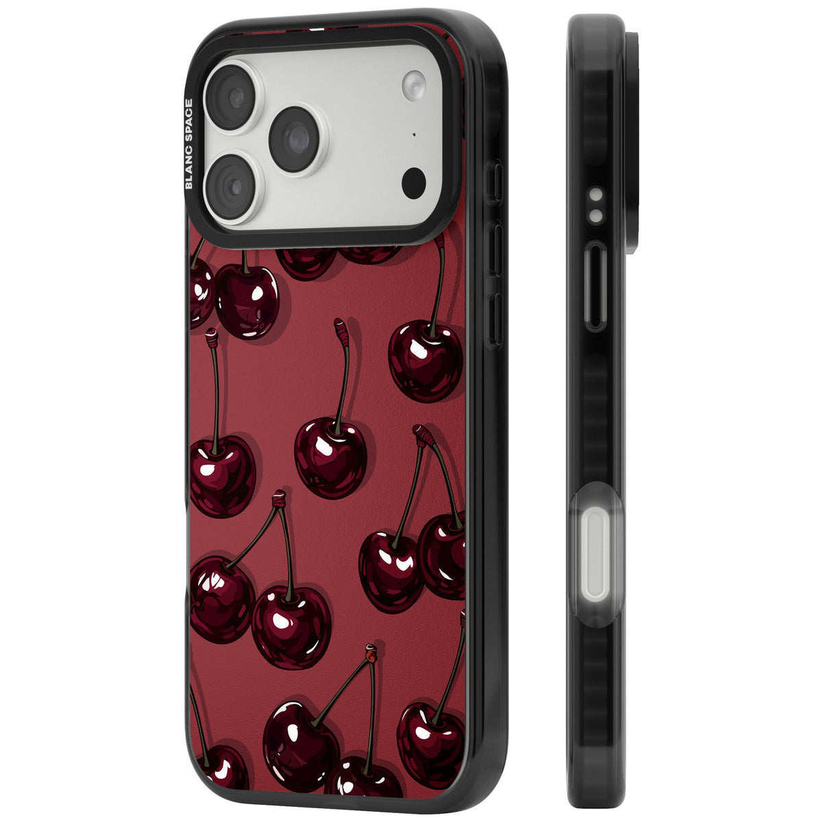Cherry Rebel iPhone 18 Pro Max Impact Black Phone Case side
