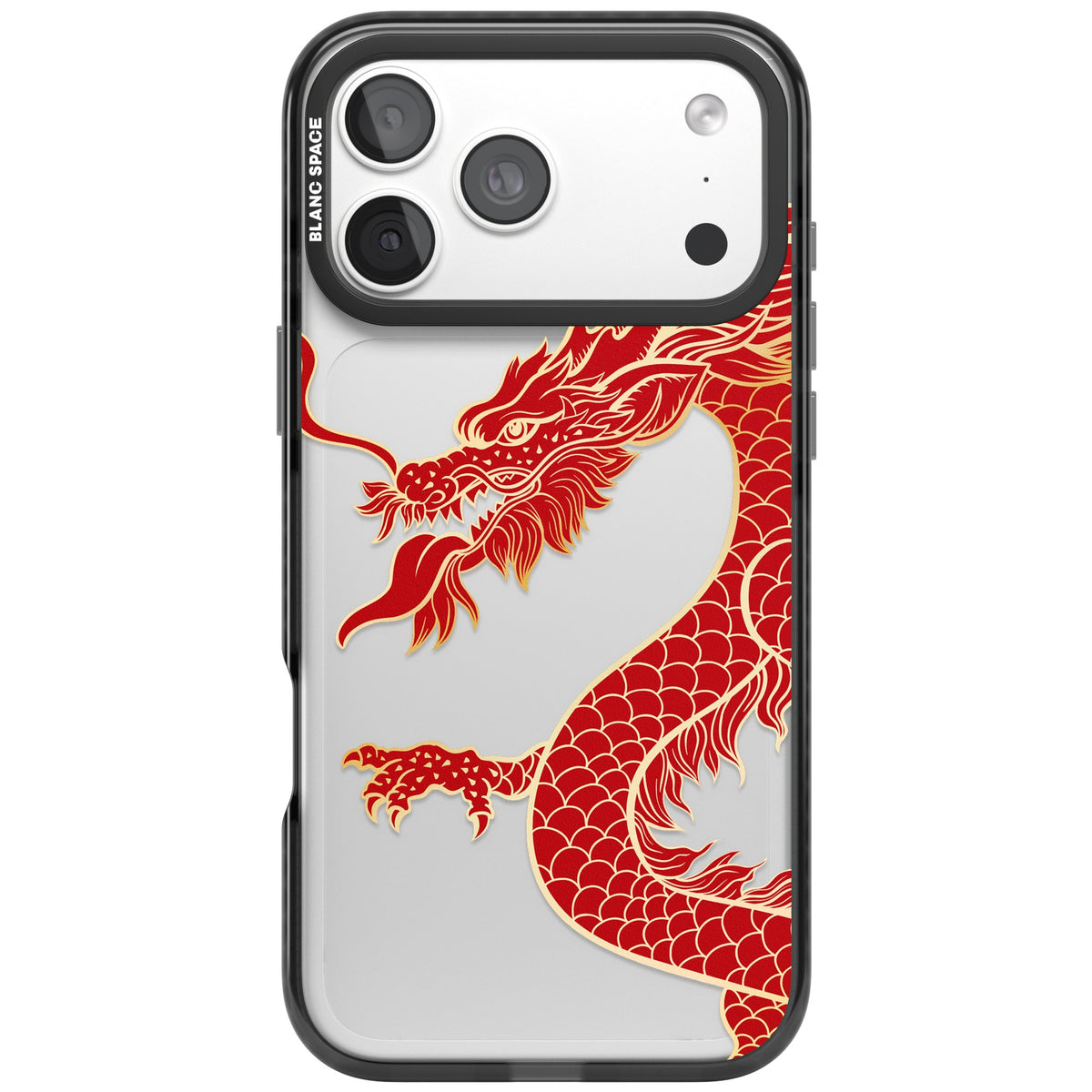 Red Dragon iPhone 18 Pro Max Impact Black Phone Case front