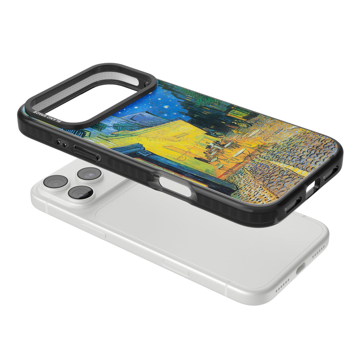 Café Terrace At Night iPhone 18 Pro Max Impact Black Phone Case angled
