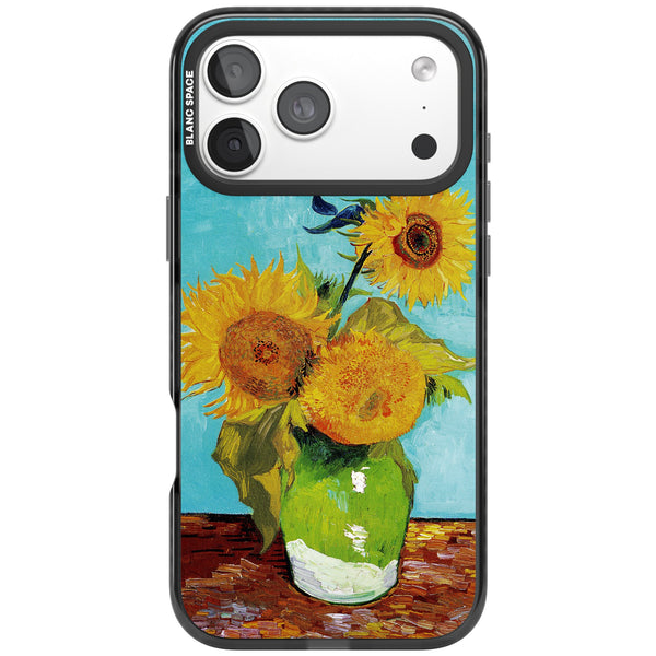 Vase With Three Sunflowers