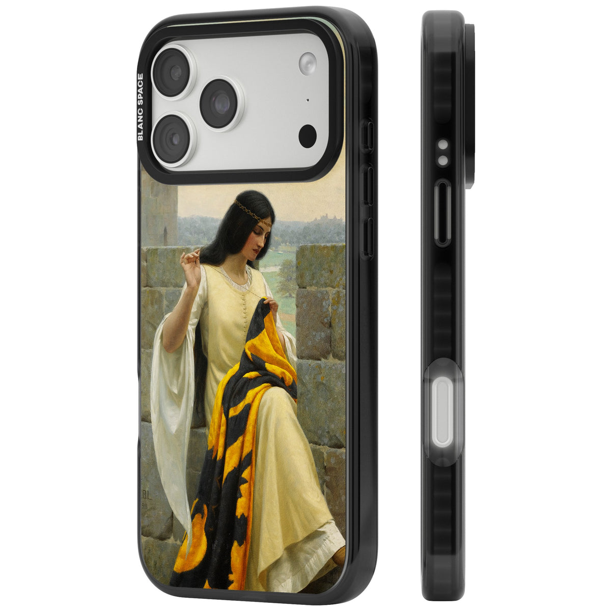 Stitching the Standard iPhone 18 Pro Max Impact Black Phone Case side
