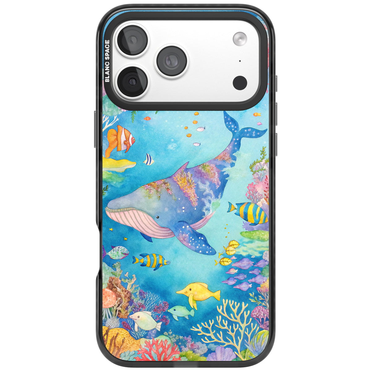 Coral Lagoon iPhone 18 Pro Max Impact Black Phone Case front