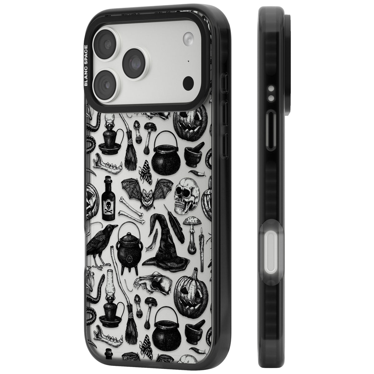 Dark Witchy iPhone 18 Pro Max Impact Black Phone Case side