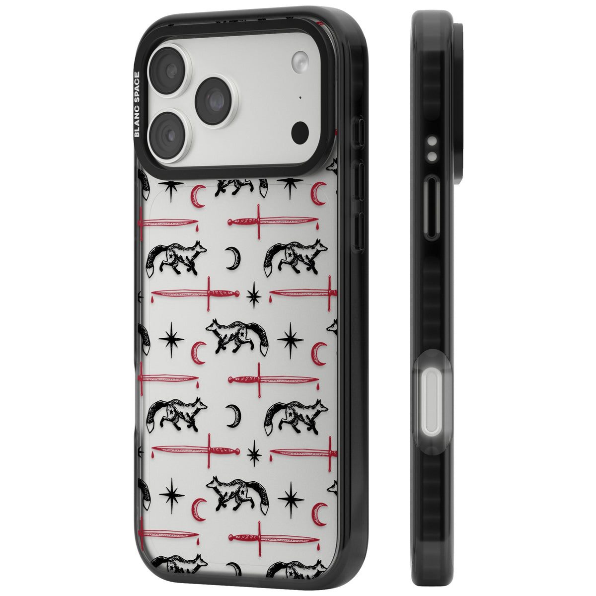 Blade & Crescent iPhone 18 Pro Max Impact Black Phone Case side