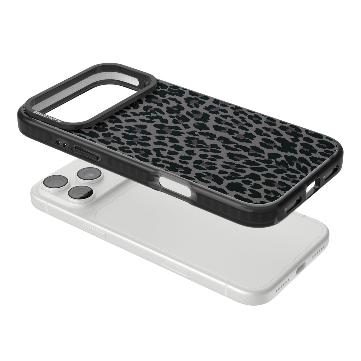 Dark Animal Print iPhone 18 Pro Max Impact Black Phone Case angled