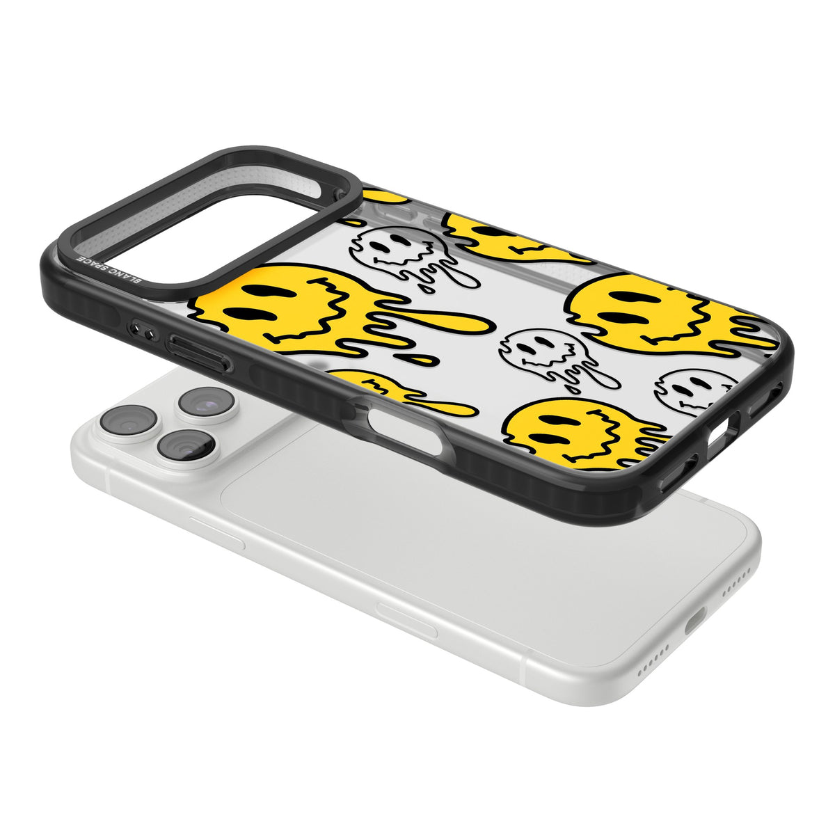 Face Melt iPhone 18 Pro Max Impact Black Phone Case angled