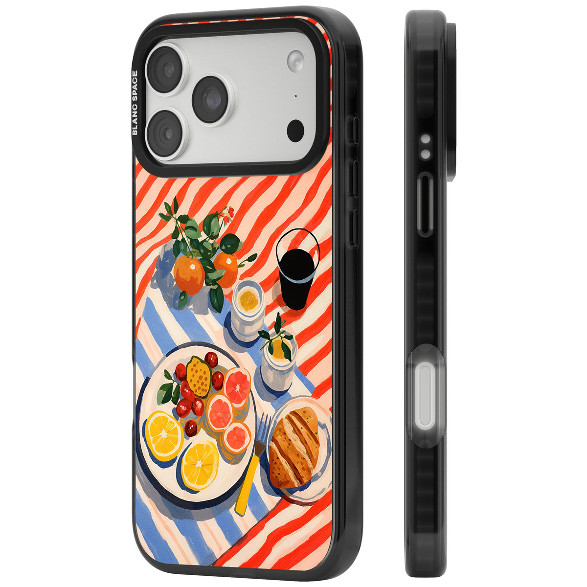 Citrus Picnic iPhone 18 Pro Max Impact Black Phone Case side