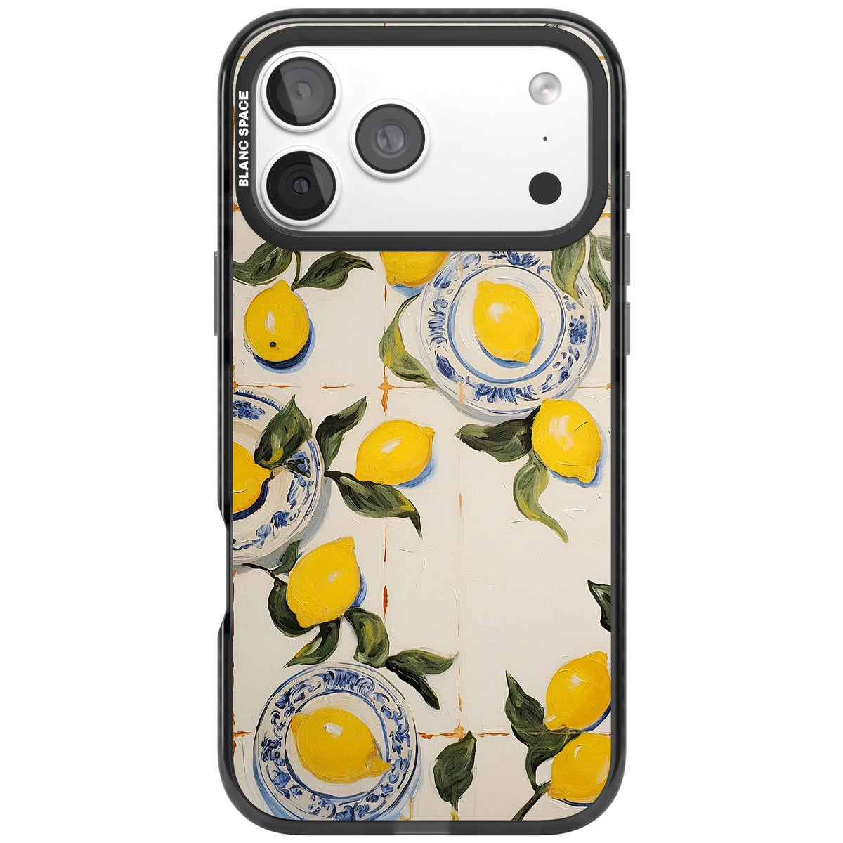 Lemons & Porcelain iPhone 18 Pro Max Impact Black Phone Case front