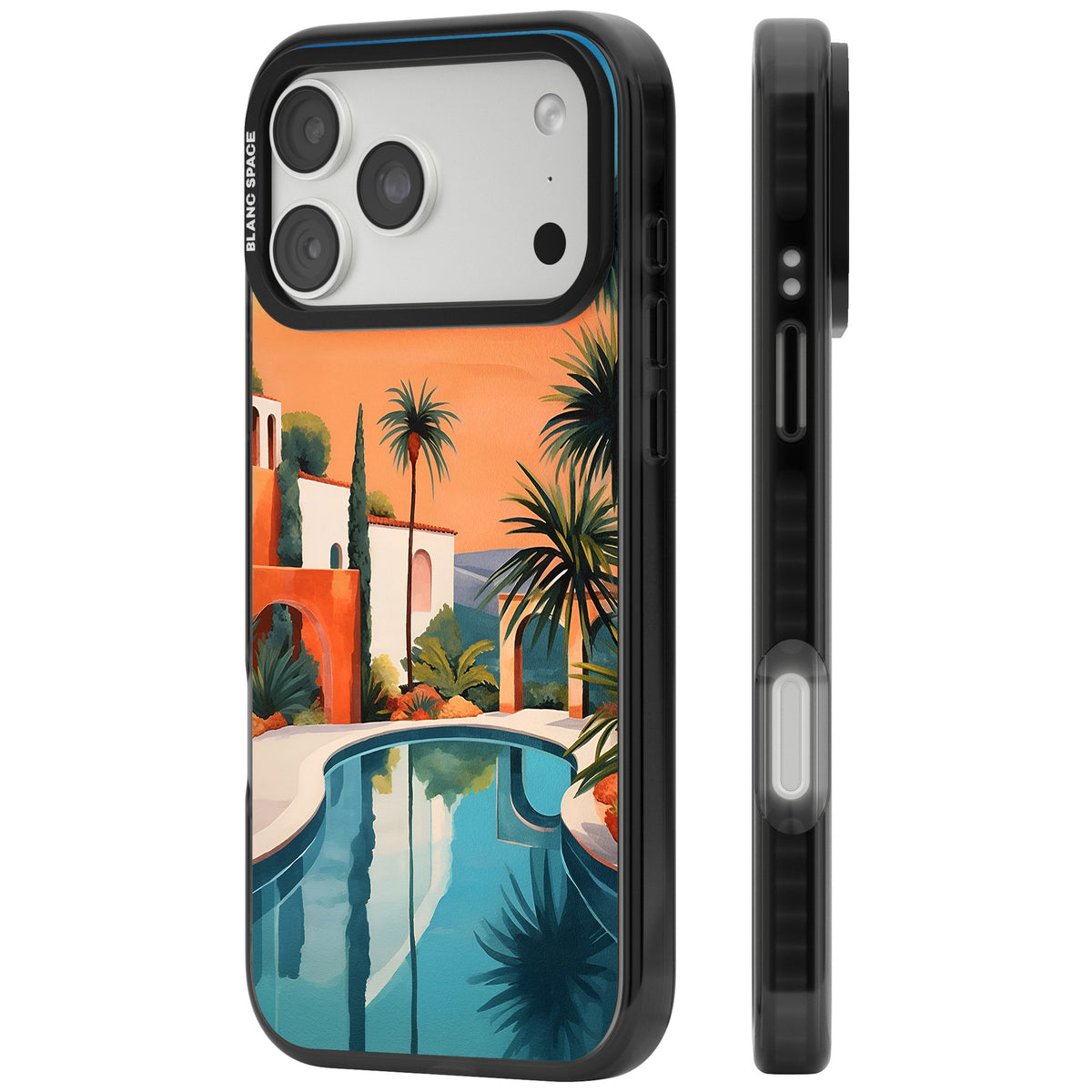 Villa Sunset iPhone 18 Pro Max Impact Black Phone Case side