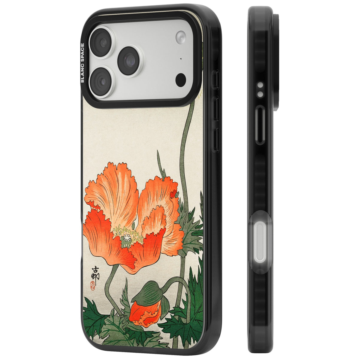 Birds And Plants By Ohara Koson iPhone 18 Pro Max Impact Black Phone Case side