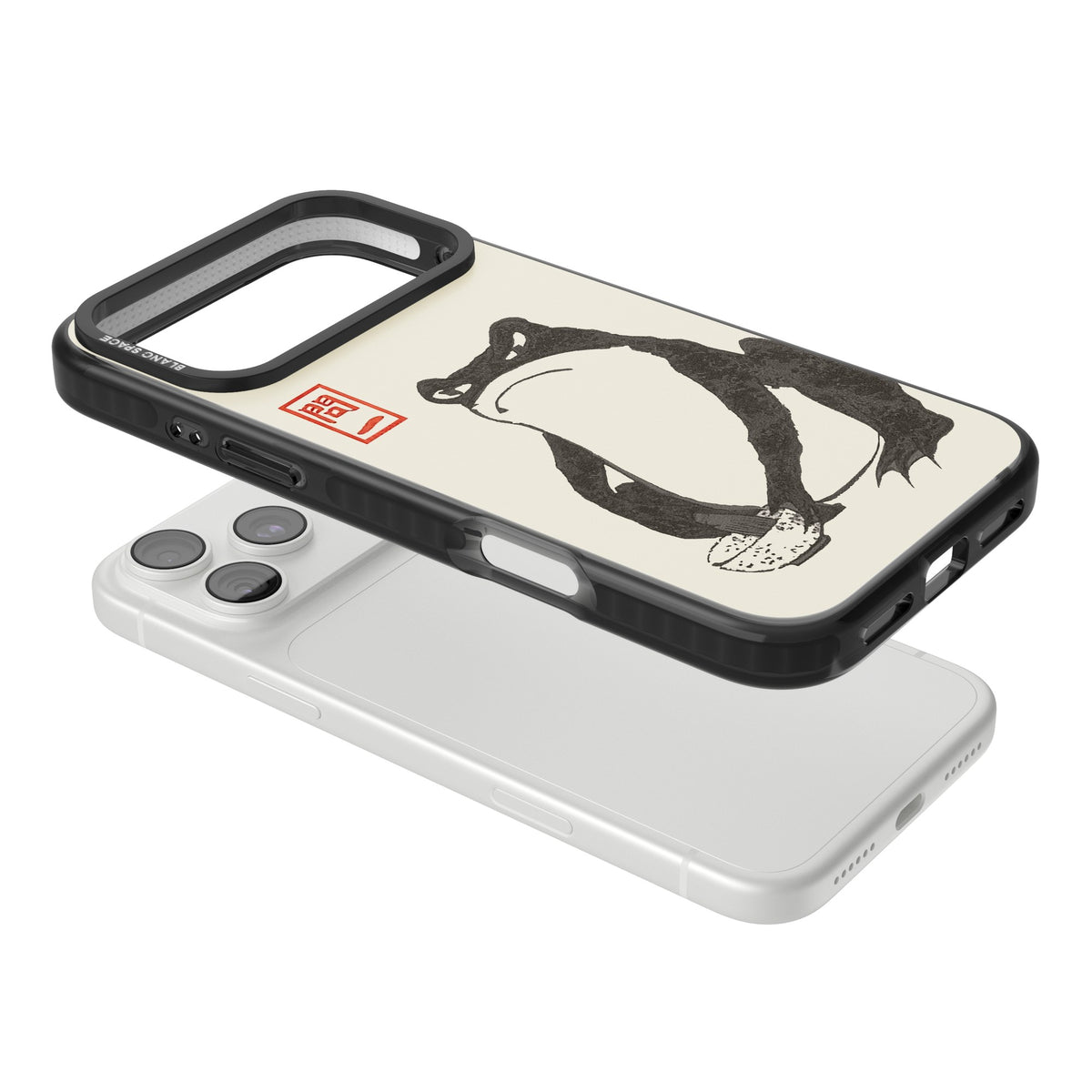Matsumoto Hoji Grumpy Toad iPhone 18 Pro Max Impact Black Phone Case angled