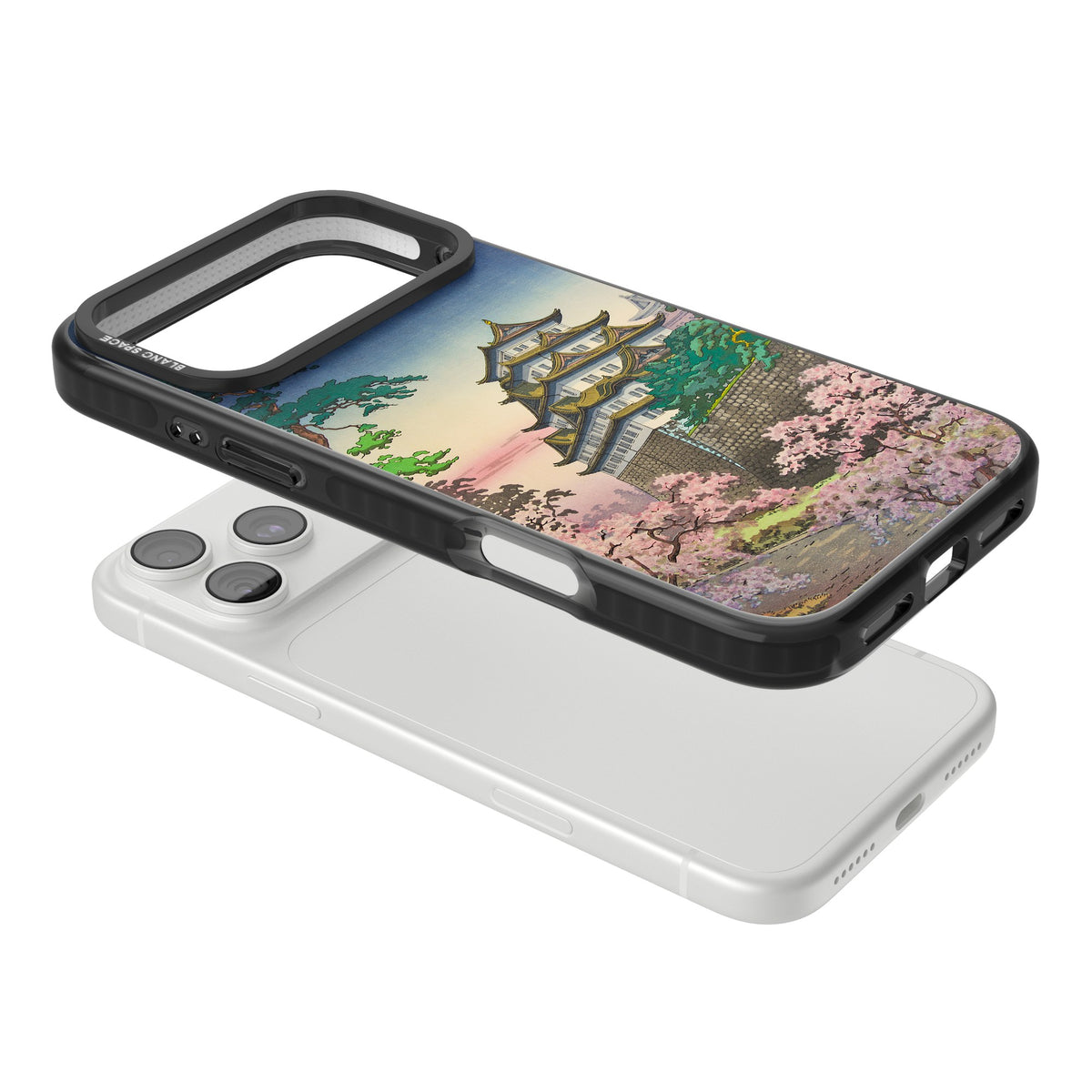 Nagoya Castle iPhone 18 Pro Max Impact Black Phone Case angled