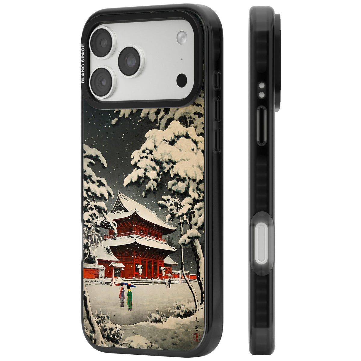 Snow at Shiha Park, Tokyo iPhone 18 Pro Max Impact Black Phone Case side