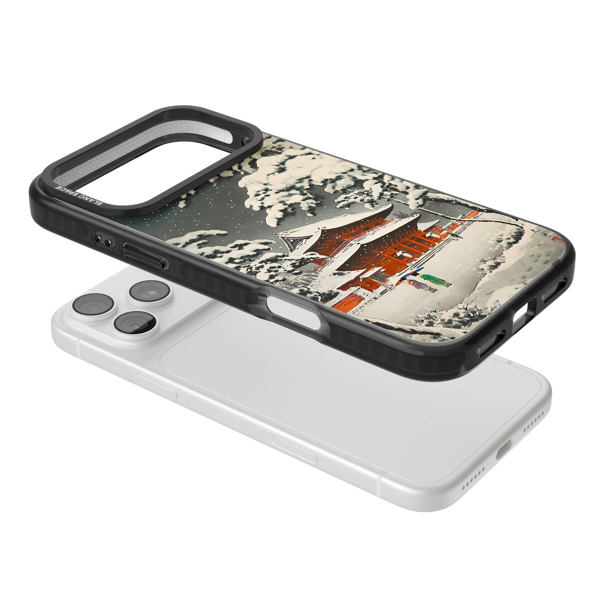 Snow at Shiha Park, Tokyo iPhone 18 Pro Max Impact Black Phone Case angled