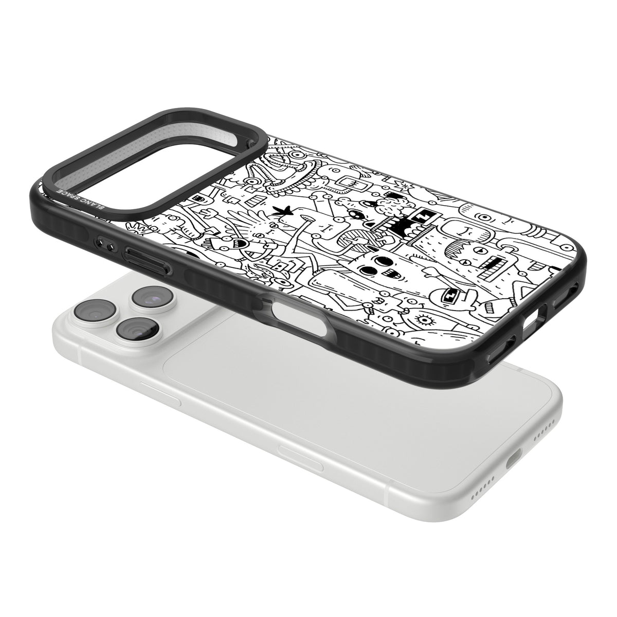 Stack Original iPhone 18 Pro Max Impact Black Phone Case angled