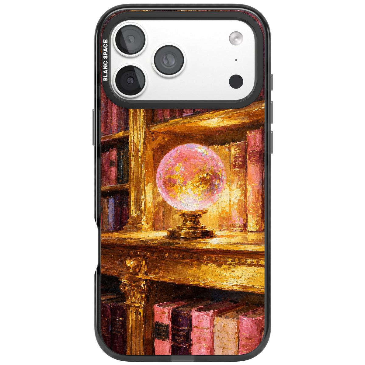 Gilded Library iPhone 18 Pro Max Impact Black Phone Case front