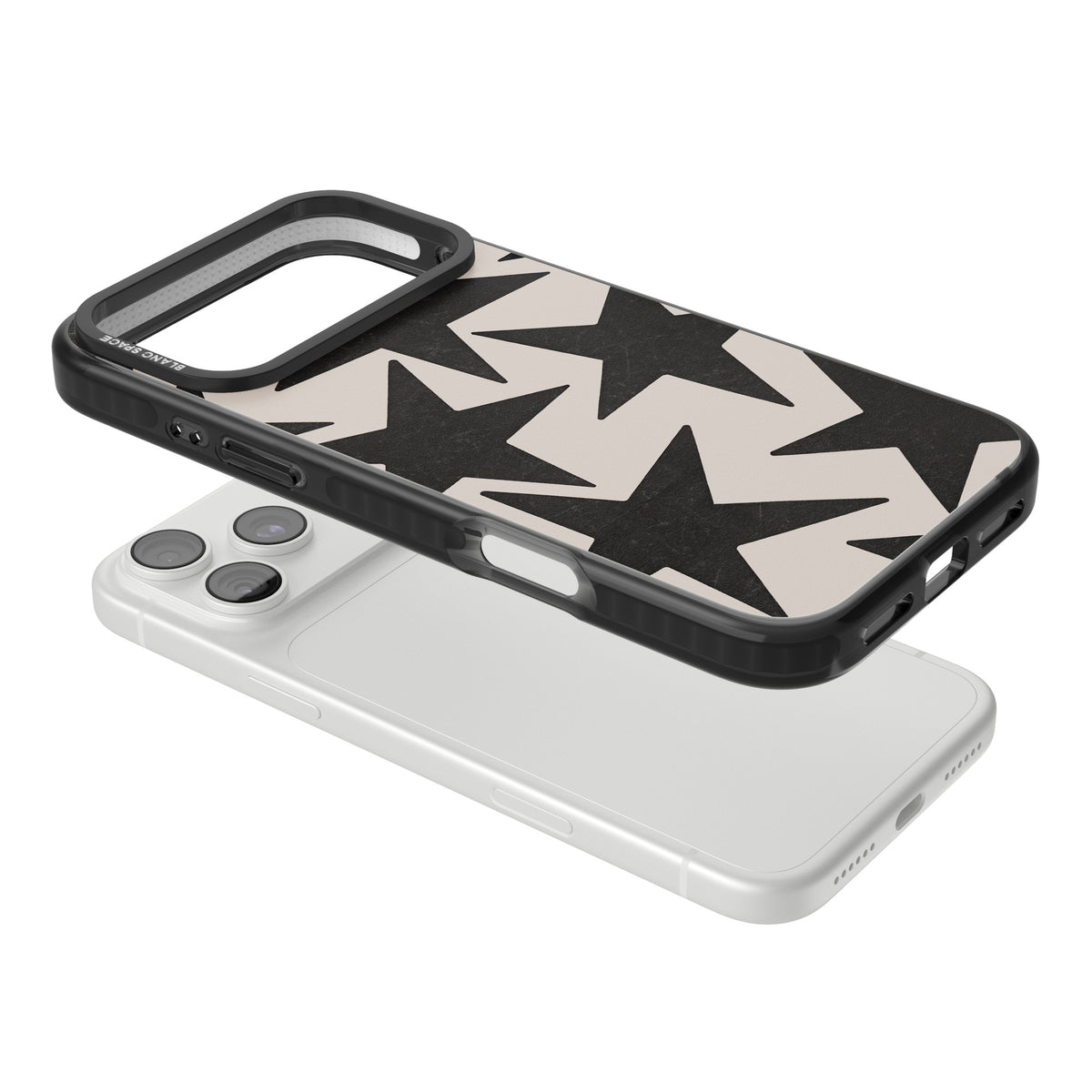 Black Superstars iPhone 18 Pro Max Impact Pro Black Phone Case angled