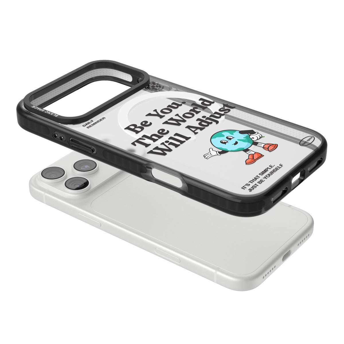 Be You The World Will Adjust iPhone 18 Pro Max Impact Pro Black Phone Case angled